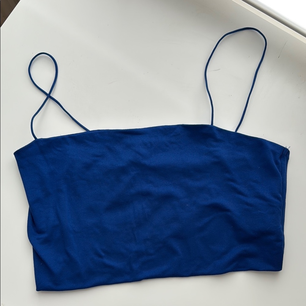 Blue Spaghetti Strap Top
